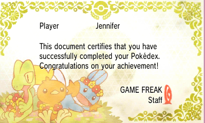 Pokedex Completion Rewards - Achievements - Extra Activities, Pokémon:  Omega Ruby & Alpha Sapphire